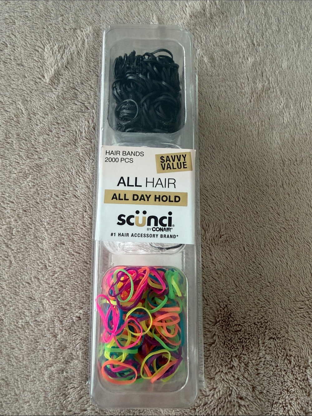 Scunci Polybands and Reusable Clamshell Value
Pack - 2000 ct Rainbow Polybands